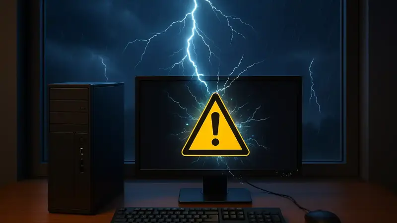 نصائح لحماية الكمبيوتر خلال الطقس العاصف