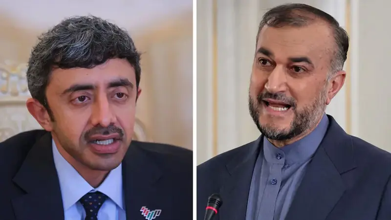 عبدالله بن زايد يؤكد لـ"اللهيان" حرص الإمارات على تعزيز أمن واستقرار المنطقة