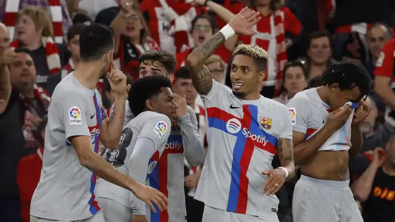 ترتيب الدوري الإسباني: برشلونة يفلت من كمين بيلباو ويطير بالصدارة 