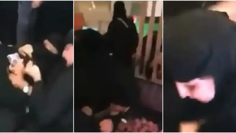 بالفيديو.. معركة شرسة بين فتيات سعوديات بمركز تجاري