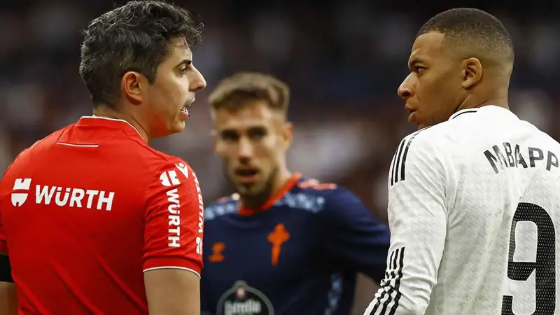مانزانو "كارثي".. 3 فضائح تحكيمية في مباراة ريال مدريد وسيلتا فيغو (فيديو)