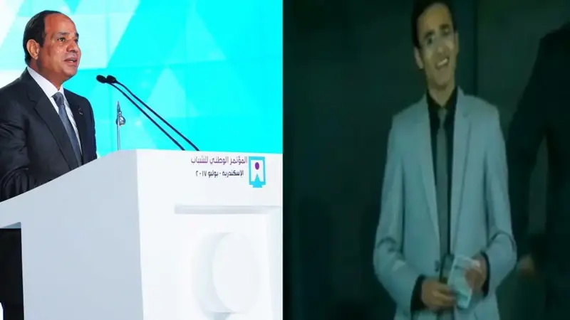 شاب مصري يدعي أنه عالم.. والسيسي يدعوه للحضور: تعال لو سمحت (فيديو)