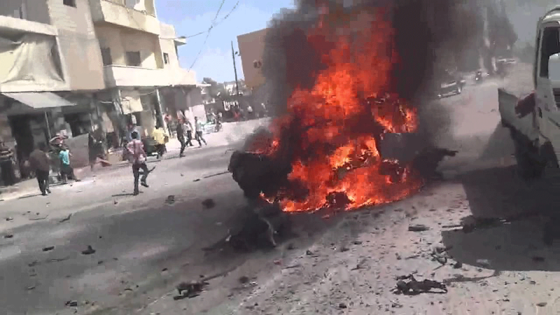 انفجار دراجتين ناريتين ملغومتين في مدينة أعزاز السورية