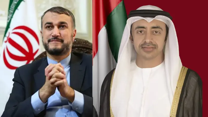 عبدالله بن زايد يتلقى اتصالا هاتفيا من وزير الخارجية الإيراني