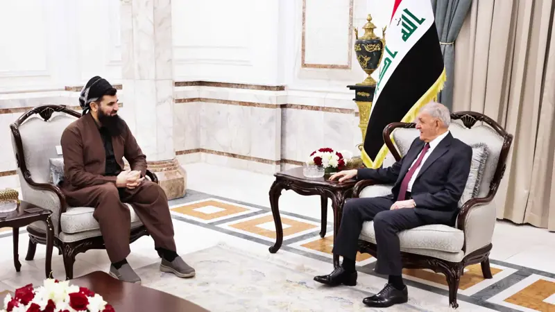الرئيس العراقي يلتقي زعيم التيار السلفي