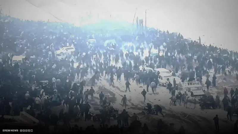 مشاهد صادمة.. جوعى غزة يقتحمون مستودعا بحثًا عن الطعام (فيديو إرم)