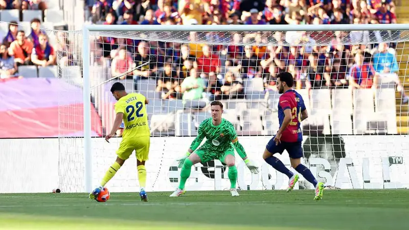 فياريال يتأهل رسميًا لدوري أبطال أوروبا بفوز مثير على برشلونة