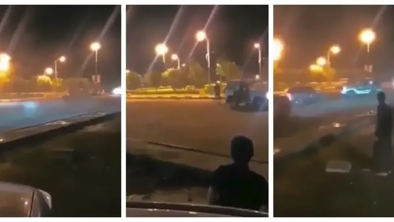 بالفيديو.. "مفحط" متهور بالسعودية يفر من دورية رغم إطلاقها أعيرة تحذيرية